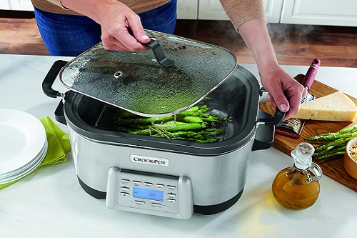 Crock-Pot 6-Quart 5-in-1 Multi-Cooker with Non-Stick Inner Pot - Steaming