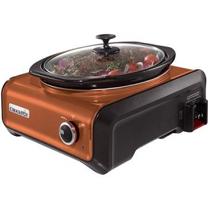 Crock-Pot Hook Up Connectable Entertaining Slow Cooker System, Orange