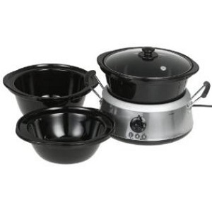 Hamilton Beach 3-in-1 Slow Cooker with 2-, 4-, and 6-Quart Crocks